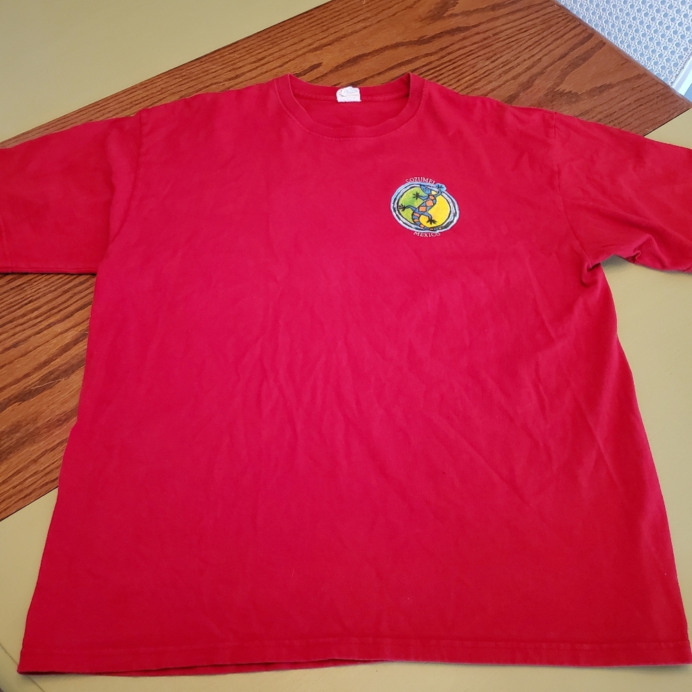 Vintage Cozumel Mexico Gecko Red Heavy Weight Tee